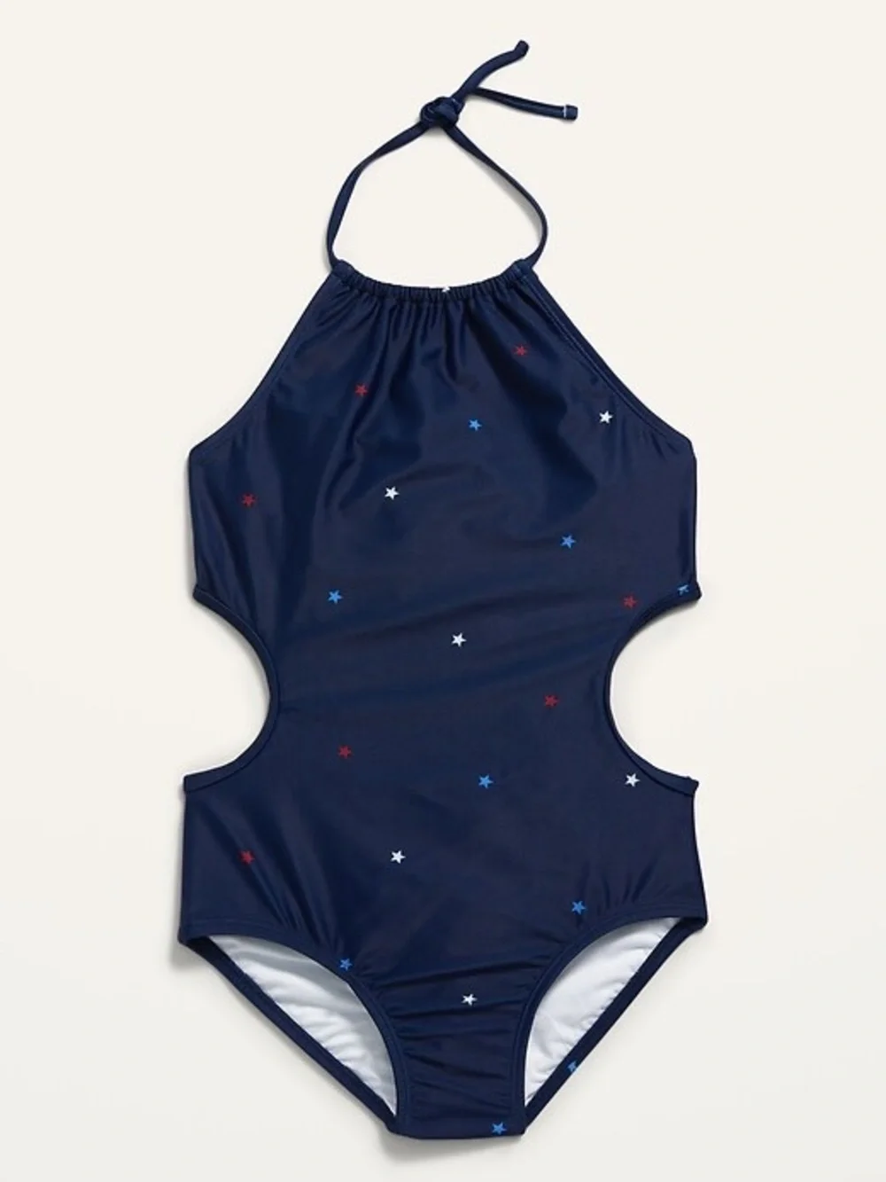NWT Old Navy Printed Halter Side-Cutout One Piece Swimsuit for girls size 14 XL